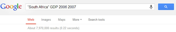 Example of a Google search Google search image 1