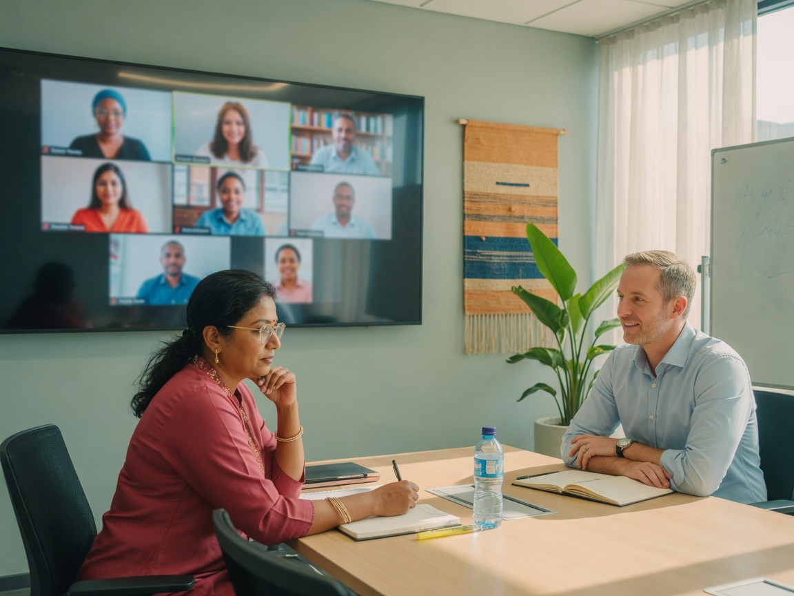Team collaborating during a learning session