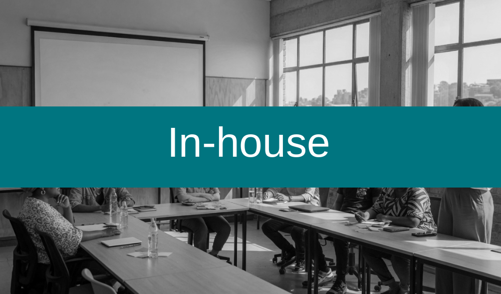 In-house training in a client boardroom